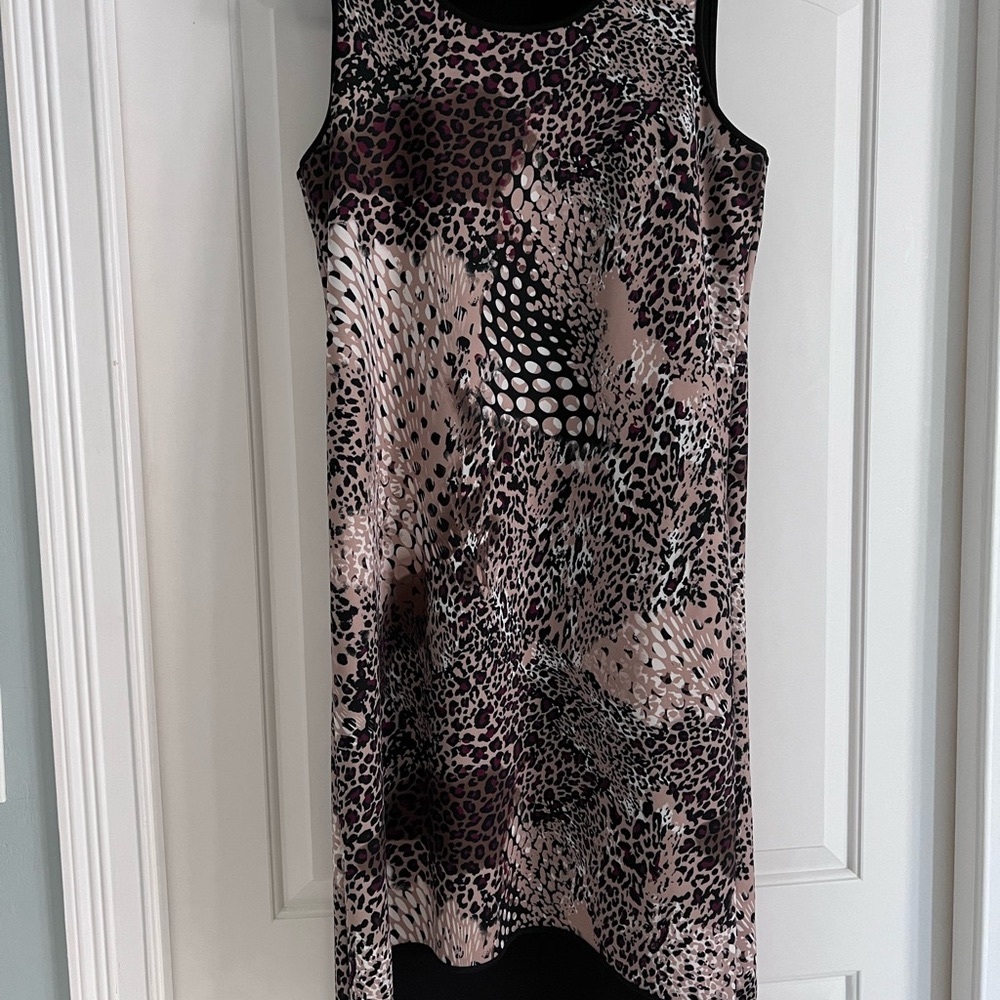 Animal-Print High-Low Hem Dress - Picture 3 of 5